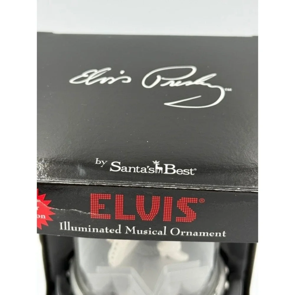 Elvis Presley Santa's Best Musical Illuminated Ornament Santa Bring My Baby Back